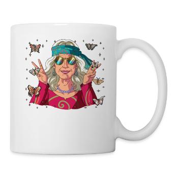 années 60 70 Costume Groovy Hippie - Mug blanc - blanc - Droite