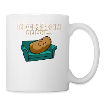 Récession Soyez comme une pomme de terre cool canapé sarcastique - Mug blanc - blanc - Droite