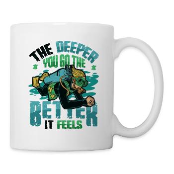 Tiefseetaucher, Gerätetauchen - Tasse - Weiß - Rechts