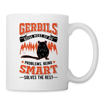 Gerbille Cadeau Rat de course mongol Gerbille - Mug blanc - blanc - Droite