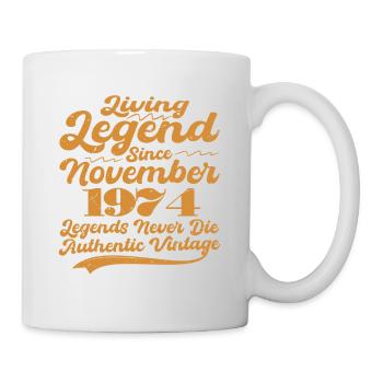 Il était une fois une légende. Novembre 1974 Naissance - Mug blanc - blanc - Droite