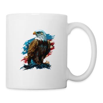A Patriot or Nothing American Bald Eagle - Tasse - Weiß - Rechts