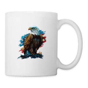 50 States Strong American Bald Eagle America 4th - Tasse - Weiß - Rechts