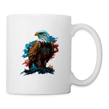 Always Free as America American Bald Eagle USA - Tasse - Weiß - Rechts