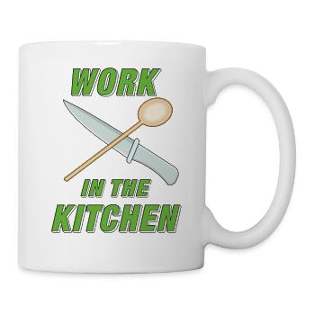 TRAVAILLER DANS LA CUISINE - Mug blanc - blanc - Droite