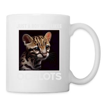 just a boy girl who loves Ocelots Ocelot ocelot ocelot - Mug - white - Right