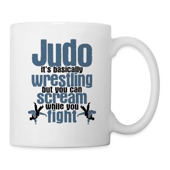 Japanischer Kampfsport Judo - Tasse - Weiß - Rechts