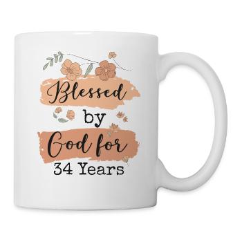 Birthday 34 Gift Quote Funny - Mug - white - Right
