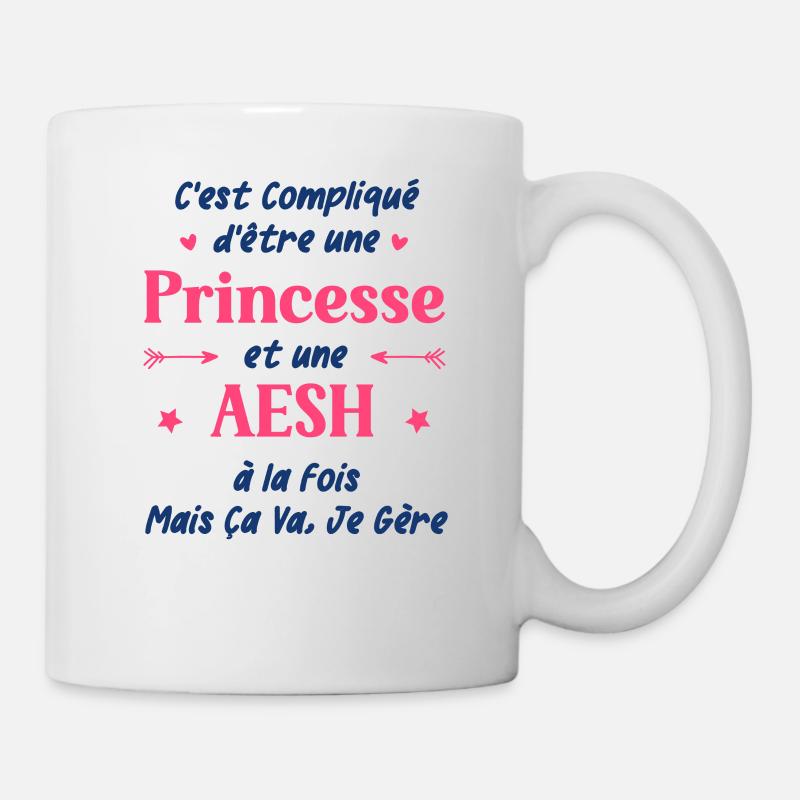 Princesse AESH - Mug blanc - blanc