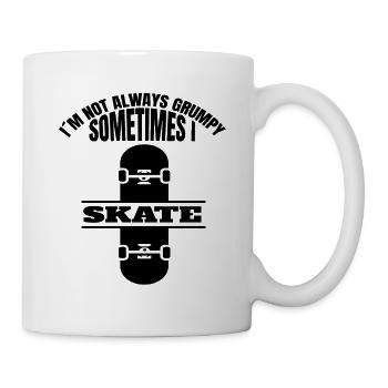 Skateboard Skaten Skateboarding Skate-Fan Skater - Tasse - Weiß - Rechts