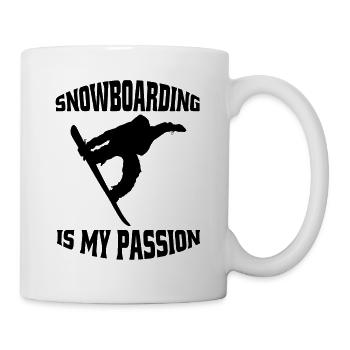 Snowboardfahrer Geschenk Snowboardsport Snowboard - Tasse - Weiß - Rechts