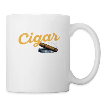 J’utilise ma fumée de cigare comme un répulsif idiot - Mug blanc - blanc - Droite
