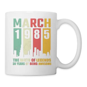 38e anniversaire Mars Né en 1985 Idée cadeau - Mug blanc - blanc - Droite