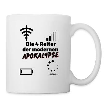 Apocalypse Informatiker lustig Spruch Die 4 Reiter - Tasse - Weiß - Rechts
