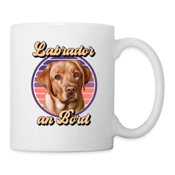 Foxred Labrador on board Retro sunset - Mug - white - Right