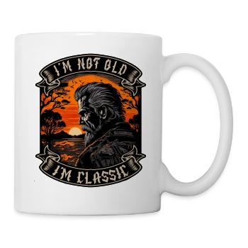 I m not old I m classic Motorrad biker - Tasse - Weiß - Rechts