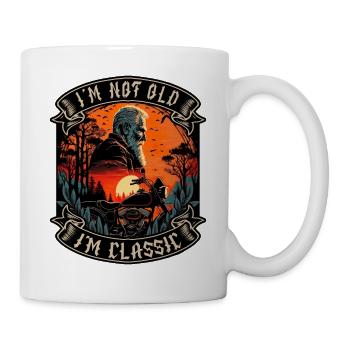 I m not old I m classic Motorrad biker - Tasse - Weiß - Rechts