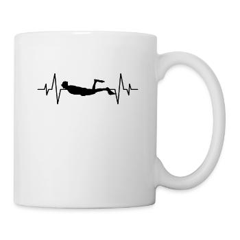 Diver Diving Heartbeat - Mug - white - Right