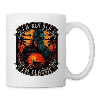 I m not old I m classic Motorrad biker - Tasse - Weiß - Rechts