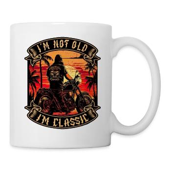 I m not old I m classic Motorrad biker - Tasse - Weiß - Rechts