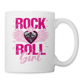 Rock 'n' Roll Girl Music, Dancing, Concert, - Mug - white - Right