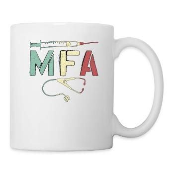 Arzthelferin MFA Krankenschwester Pflegekraft crna - Tasse - Weiß - Rechts