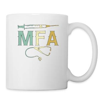 Arzthelferin MFA Krankenschwester Pflegekraft crna - Tasse - Weiß - Rechts