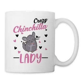 Crazy Chinchilla lady Chinchilla Frau - Tasse - Weiß - Rechts