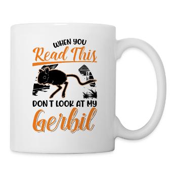 Gerbille Cadeau Rat de course mongol Gerbille - Mug blanc - blanc - Droite