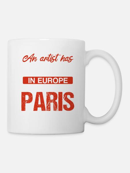 EEN KUNSTENAAR HEEFT GEEN THUIS IN EUROPA, BEHALVE IN PARIJS 2 - Kop/krus - hvid