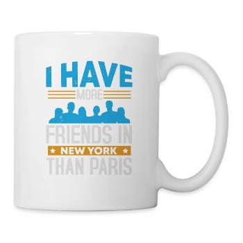 J’AI PLUS D’AMIS À NEW YORK QU’À PARIS - Mug blanc - blanc - Droite