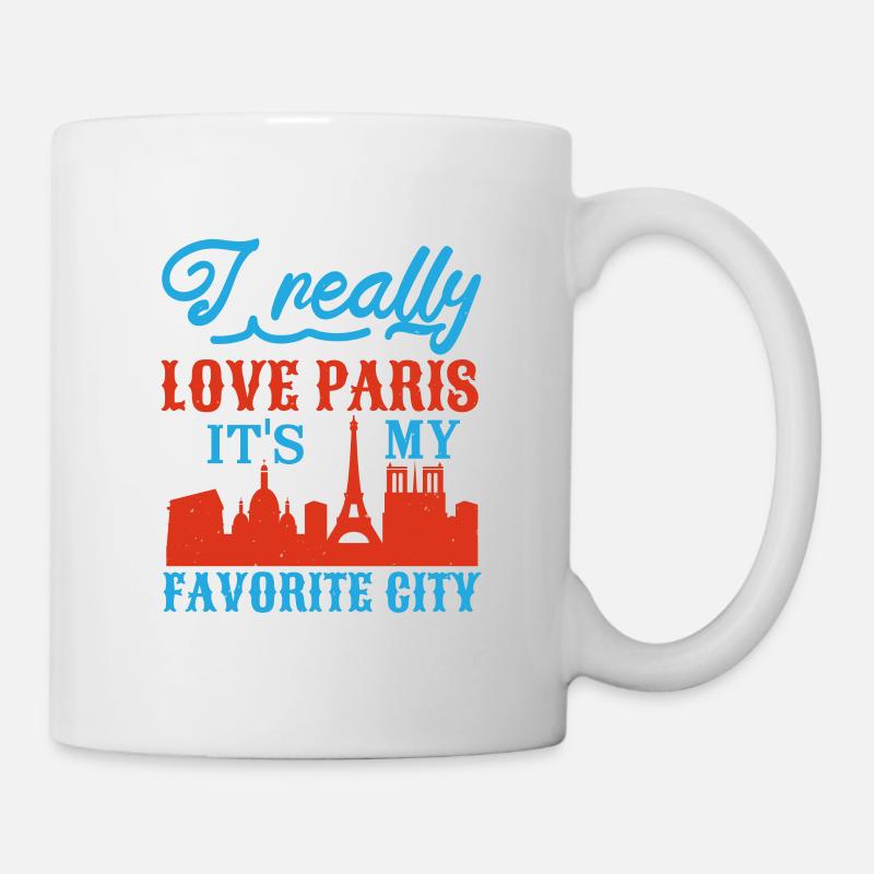 J’AIME VRAIMENT PARIS C’EST MA VILLE PRÉFÉRÉE - Mug blanc - blanc