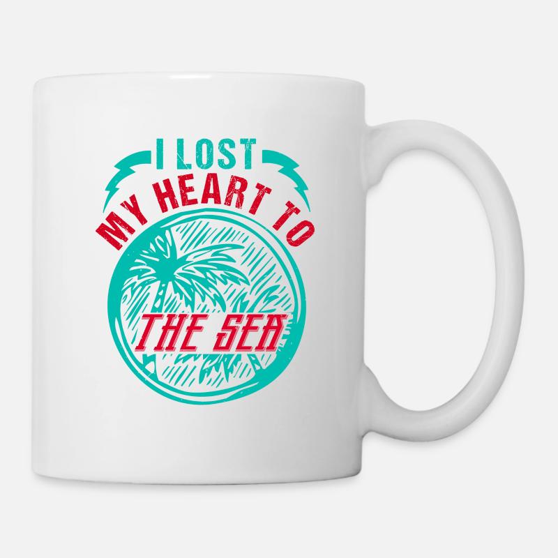 J’AI PERDU MON CŒUR À LA MER - Mug blanc - blanc