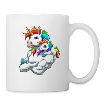 Einhorn Vater und Kind für einen Einhorn - Tasse - Weiß - Rechts
