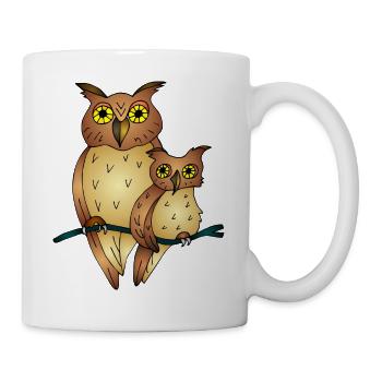 Vögel - Tasse - Weiß - Rechts