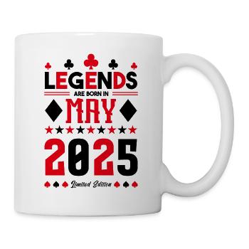 cadeau d'anniversaire Mai 2025. jeux de carte .May - Mug blanc - blanc - Droite