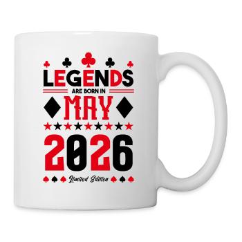 cadeau d'anniversaire Mai 2026. jeux de carte .May - Mug blanc - blanc - Droite