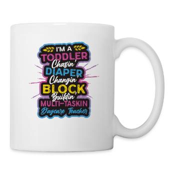 Kleinkind Jagt Windel, Wechselnde Tagesmutter - Tasse - Weiß - Rechts