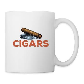 Propulsé par le whisky et les cigares fumant drôle - Mug blanc - blanc - Droite