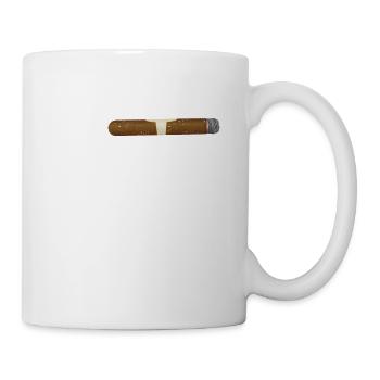 Propulsé par le whisky et les cigares fumant drôle - Mug blanc - blanc - Droite