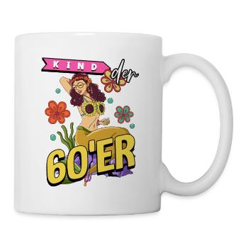 Kind der 60er Jahre Meerjungfrau Kostüm - Tasse - Weiß - Rechts