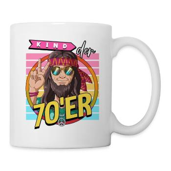 Kind der 70er Jahre Mann Kostüm - Tasse - Weiß - Rechts