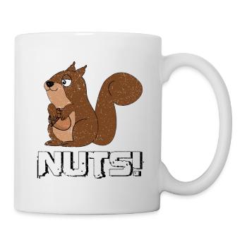 Süßes hungriges Eichhörnchen - Tasse - Weiß - Rechts