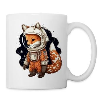 A cute astronaut fox - Mug - white - Right