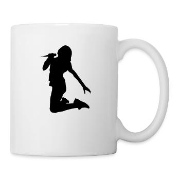 Singen Sängerin Silhouette - Tasse - Weiß - Rechts