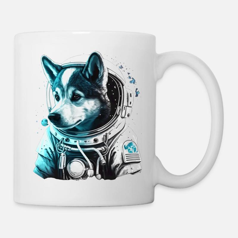 Ein süßer Astronauten-Husky - Tasse - Weiß