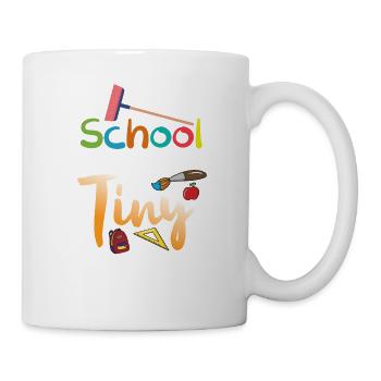 Aufsichtsperson von Schülern mit Pinsel - Tasse - Weiß - Rechts