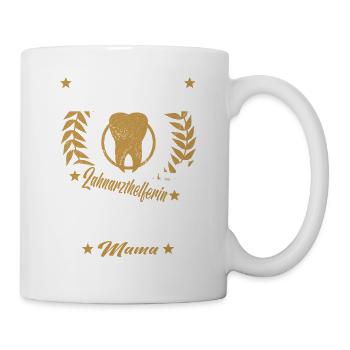 Zahnarzthelfer Zahnmedizin Zahnarzthelferin Mutter - Tasse - Weiß - Rechts