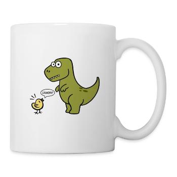 Dino und Küken sind eine Familie - Tasse - Weiß - Rechts