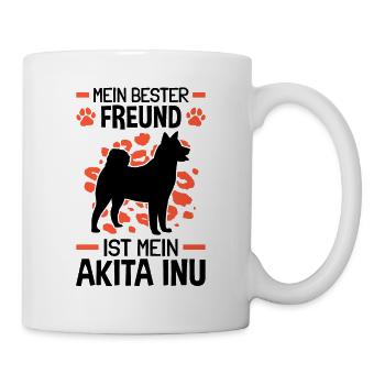 Akita Inu ist mein bester Freund Akita Inu - Tasse - Weiß - Rechts